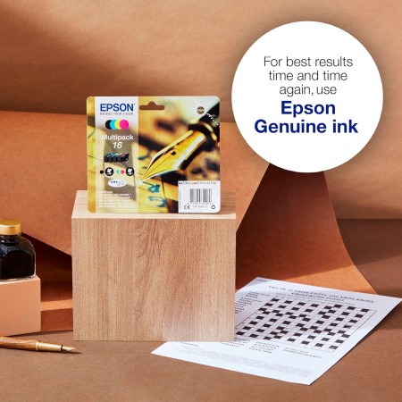Epson C13T16264012 - Cartucho de Tinta, Color Azul/Rosa/Amarillo/Negro (4 unidades)