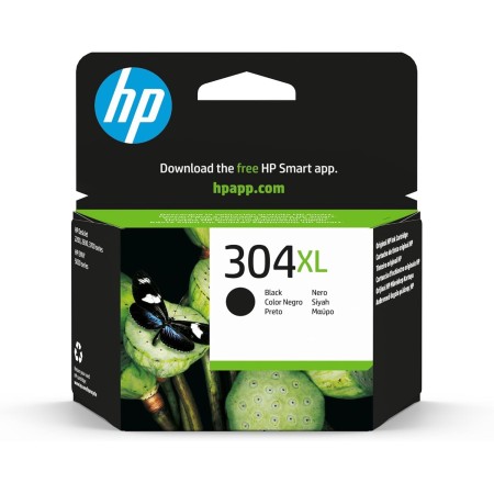 HP 304XL N9K08AE, Negro, Cartucho de Tinta de Alta Capacidad Original, compatible con impresoras de inyección de tinta HP