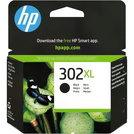 HP 302XL F6U68AE, Negro, Cartucho de Tinta de Alta Capacidad Original, compatible con impresoras de inyección de tinta HP