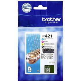 Brother LC421VAL Pack de 4 colores de cartuchos originales de tinta para las impresoras MFCJ1010DW y DCPJ1050DW