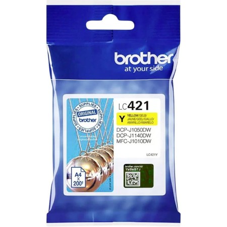 Brother LC421VAL Pack de 4 colores de cartuchos originales de tinta para las impresoras MFCJ1010DW y DCPJ1050DW