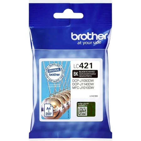 Brother LC421VAL Pack de 4 colores de cartuchos originales de tinta para las impresoras MFCJ1010DW y DCPJ1050DW