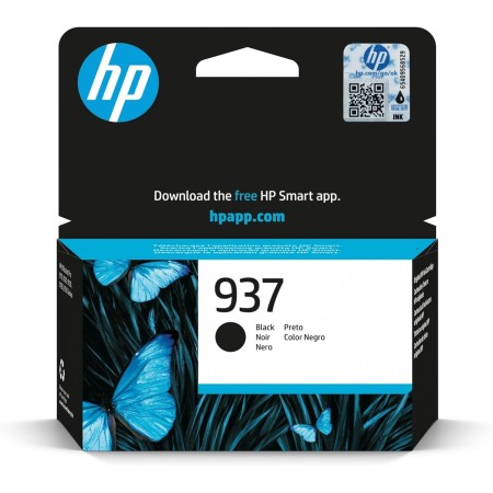 HP 937 4S6W5NE, Negro, Cartucho de Tinta Original, Compatible con impresoras HP OfficeJet Pro 9110, 9120, 9130, 9720 y 9730
