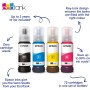 Botellas de tinta originales EcoTank de la serie 104 de Epson - Colores cian, magenta, amarillo y negro