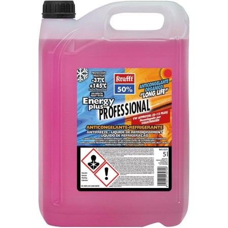 krafft Anticongelante Coche G12+ Orgánico de Uso Directo - Líquido Refrigerante Coche Energy Plus 50% - Protección del Circuito