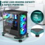 Hmseng soporte torre ordenador, soport pc con Rueda Soporta hasta 25kg,soporte para cpu Ajustable Ruedas con función de