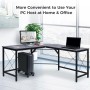 Hmseng soporte torre ordenador, soport pc con Rueda Soporta hasta 25kg,soporte para cpu Ajustable Ruedas con función de