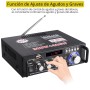 PROZOR Amplificador de Audio 800W HiFi Estéreo Bluetooth 5.0 Sonido Digital Radio FM Tarjeta TF SD Dos Microfonos para