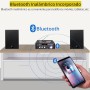 PROZOR Amplificador de Audio 800W HiFi Estéreo Bluetooth 5.0 Sonido Digital Radio FM Tarjeta TF SD Dos Microfonos para
