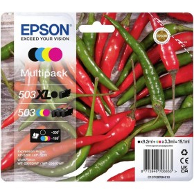 Epson Tinta Original Multipack 4 Colores 503 con Cartucho Negro XL y Cian, Magenta y Amarillo en Tamaño Estándar