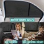 WIN.MAX Parasol de Coche, Parasol Coche Bebe, para Niños y Mascotas, Doble Tejido para Máxima Protección contra Rayos UVA, Fácil