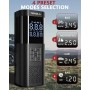 TEMOLA Compresor Aire Coche, Potente Inflador Ruedas Coche con Luz LED, Mini Compresor de Aire Portatil Accesorios Coche