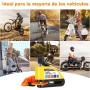 REAPP Candado Moto Disco con Alarma 110 DB, Antirrobo Moto Freno 7mm con Accesorios 1.5m Cable Recordatorio y Candado Bolsa,
