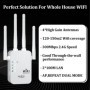 OPTFOCUS 2,4G WiFi repetidor 2LAN 300Mbps repetidor de amplificador de