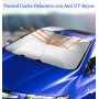 Parasol Paraguas para Coche Delantero, Plegable y Anti UV Rayos, para Sol Paraguas Parabrisas para Coches, SUV, Camiones (140 x