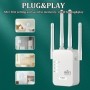 OPTFOCUS 2,4G WiFi repetidor 2LAN 300Mbps repetidor de amplificador de
