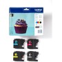 Brother LC123VALBP - Pack de 4 cartuchos de tinta original (duración estimada: hasta 600 páginas, según ISO/IEC 24711), negro,
