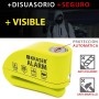 KRASER WA6Y Candado Moto con Alarma 110dB, Antirrobo Disco Reforzado, 3 Llaves (Otros 2) Alta Seguridad, Impermeable, Accesorios