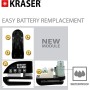 KRASER WA6Y Candado Moto con Alarma 110dB, Antirrobo Disco Reforzado, 3 Llaves (Otros 2) Alta Seguridad, Impermeable, Accesorios