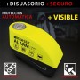 KRASER WA6Y Candado Moto con Alarma 110dB, Antirrobo Disco Reforzado, 3 Llaves (Otros 2) Alta Seguridad, Impermeable, Accesorios