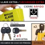 KRASER WA6Y Candado Moto con Alarma 110dB, Antirrobo Disco Reforzado, 3 Llaves (Otros 2) Alta Seguridad, Impermeable, Accesorios