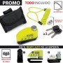 KRASER WA6Y Candado Moto con Alarma 110dB, Antirrobo Disco Reforzado, 3 Llaves (Otros 2) Alta Seguridad, Impermeable, Accesorios