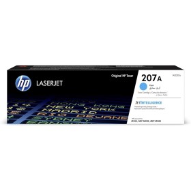 HP 207A W2211A, Cian, Cartucho Tóner Original, de 1.250 páginas, para impresoras HP Color LaserJet Pro MFP M282nw, MFP M283fdn,