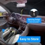 Parasol Coche Delantero, CompraFun Paraguas Coche Protección UV, Plegable Parabrisas Paraguas 140 x 75 cm, Fácil de Instalar y