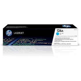 HP 126A CE311A, Cian, Cartucho Tóner Original, de 1.000 páginas, para impresoras HP LaserJet Pro serie CP1020, CP1025, TopShot