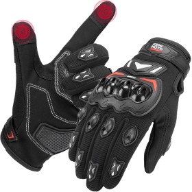 KEMIMOTO Guantes Moto Verano, Resistencia al Impacto, Deportivos Protectores y Transpirables Hombres y Mujeres, Palma