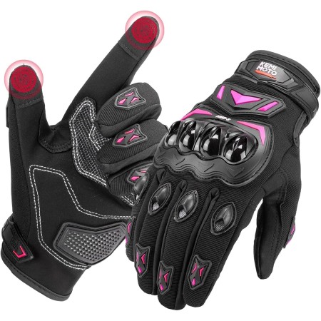 KEMIMOTO Guantes Moto Verano, Resistencia al Impacto, Deportivos Protectores y Transpirables Hombres y Mujeres, Palma