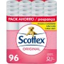 Scottex Papel Higiénico Original 96 rollos, 6 packs de 16 rollos