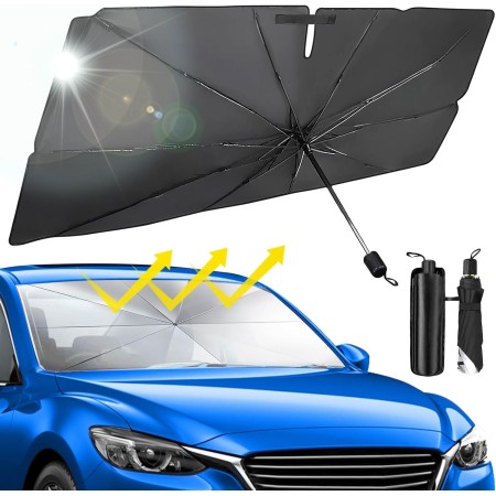 Beurseaf Parasol Coche Delantero,Protección Solar Coche,Protección Solar Interior Parabrisas,2025 Última Visera Plegable