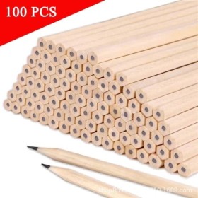 100 unids/lote lápiz de madera HB negro Hexagonal no tóxico pintura es