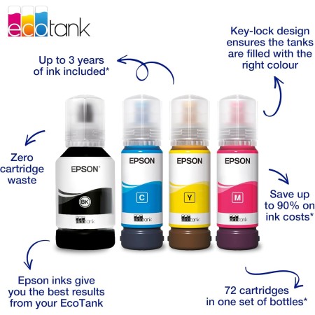 Epson C13T03R140 Negro Cartuchos de Tinta Original Pack Of 1 Válido para Epson Ecotank ET-2700/ ET-2750/ ET-3700/ ET-3750/