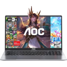 AOC 16.1'' Ordenador Portatil AMD Ryzen 7 5700U 8 Núcleos(hasta 4.3Ghz) 16GB RAM M.2 SSD 512GB Extensiones 2TB Teclado