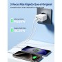 Aioneus Cargador USB C, 40W 4-Puertos USBC Enchufe Cargador iPhone Carga Rapida, Múltiple Cargador QC3.0 y PD Rápido Pared