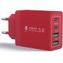 Aioneus Cargador USB C, 40W 4-Puertos USBC Enchufe Cargador iPhone Carga Rapida, Múltiple Cargador QC3.0 y PD Rápido Pared