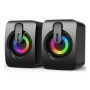 Altavoz alimentado por USB, miniSubwoofer portátil con luces RGB, Cont