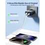 Aioneus Cargador USB C, 40W 4-Puertos USBC Enchufe Cargador iPhone Carga Rapida, Múltiple Cargador QC3.0 y PD Rápido Pared