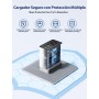 Aioneus Cargador USB C, 40W 4-Puertos USBC Enchufe Cargador iPhone Carga Rapida, Múltiple Cargador QC3.0 y PD Rápido Pared
