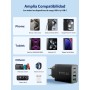 Aioneus Cargador USB C, 40W 4-Puertos USBC Enchufe Cargador iPhone Carga Rapida, Múltiple Cargador QC3.0 y PD Rápido Pared