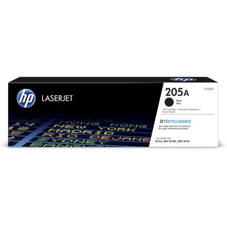 HP 205A CF530A, Negro, Cartucho Tóner Original, de 1.100 páginas, para impresoras HP Color LaserJet Pro MFP M180n y MFP M181fw