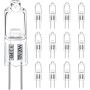 LedWekei Bombillas halógenas G4, bombilla de 6 V, 20 W, bombilla de cápsula transparente de 2 pines, bombillas de luz blanca
