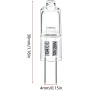 LedWekei Bombillas halógenas G4, bombilla de 6 V, 20 W, bombilla de cápsula transparente de 2 pines, bombillas de luz blanca