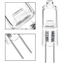 LedWekei Bombillas halógenas G4, bombilla de 6 V, 20 W, bombilla de cápsula transparente de 2 pines, bombillas de luz blanca