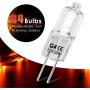 BROTOU 4pcs Bombilla Halógena G4 20W 12V, 300LM Blanco Cálido 2800K, Regulable Bombilla G4 Halogena para Candelabros, Lámparas