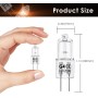 BROTOU 4pcs Bombilla Halógena G4 20W 12V, 300LM Blanco Cálido 2800K, Regulable Bombilla G4 Halogena para Candelabros, Lámparas