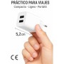 Cargador USB Pared 2 Puertos, Carga Rápida 5V/2A, Enchufe Tipo C Europeo, Adaptador USB para Móviles, Tablets, Auriculares –