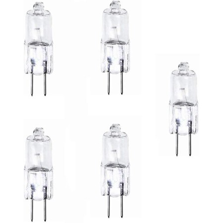 UGEFKMQ G4 Bombilla Halógena Paquete De 5 Bombillas Halógenas G4 De 6 V. Adecuado Para Lámpara De Microscopio De Proyección.,30W